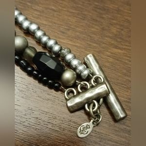 Premier Designs "Night Life" 3-Strand Metallic Bracelet, 7-8 inch wrist